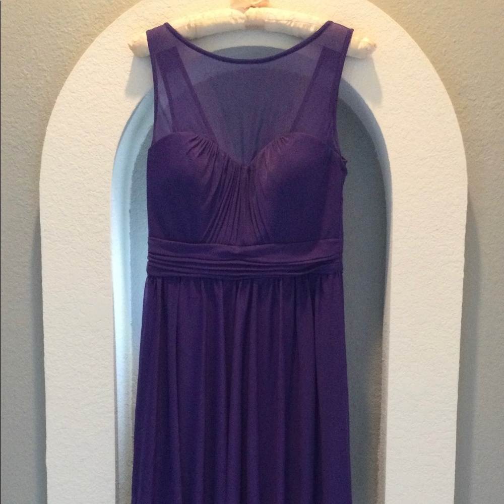 Sweat heart mesh neckline cocktail dress